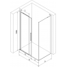 Mexen Velar L kabina prysznicowa rozsuwana 100 x 75 cm, transparent, gun gray szczotkowany - 871-100-075-03-66