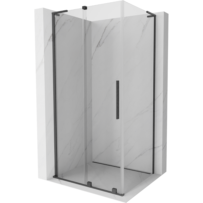 Mexen Velar L kabina prysznicowa rozsuwana 110 x 90 cm, transparent, gun gray szczotkowany - 871-110-090-03-66
