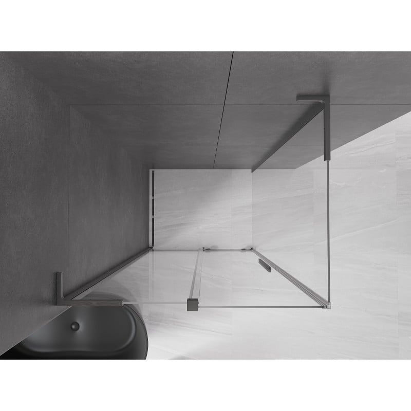 Mexen Velar L kabina prysznicowa rozsuwana 120 x 85 cm, transparent, gun gray szczotkowany - 871-120-085-03-66