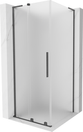 Mexen Velar L kabina prysznicowa rozsuwana 100 x 100 cm, szron, gun gray szczotkowany - 871-100-100-33-66