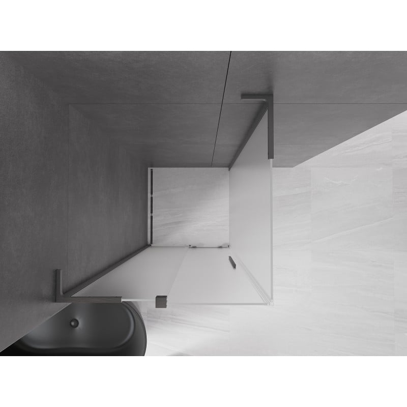 Mexen Velar L kabina prysznicowa rozsuwana 90 x 90 cm, szron, gun gray szczotkowany - 871-090-090-33-66