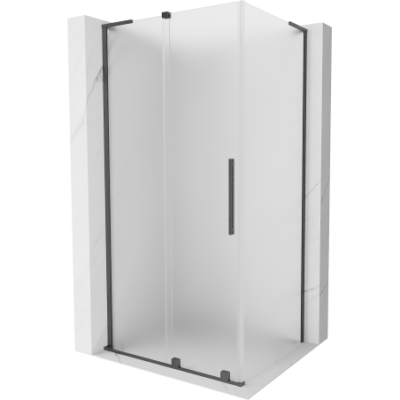 Mexen Velar L kabina prysznicowa rozsuwana 100 x 85 cm, szron, gun gray szczotkowany - 871-100-085-33-66