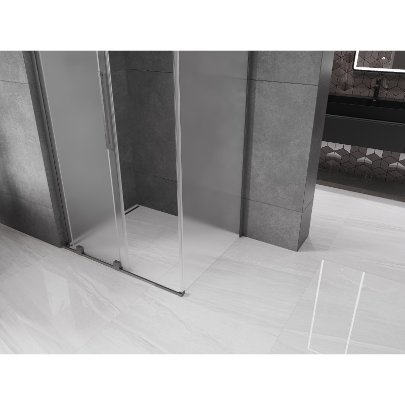 Mexen Velar L kabina prysznicowa rozsuwana 120 x 85 cm, szron, gun gray szczotkowany - 871-120-085-33-66