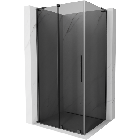 Mexen Velar L kabina prysznicowa rozsuwana 90 x 75 cm, grafit, gun gray szczotkowany - 871-090-075-43-66