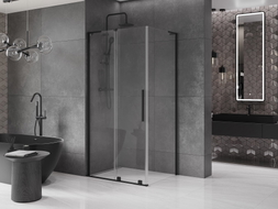 Mexen Velar L kabina prysznicowa rozsuwana 90 x 85 cm, transparent, czarna - 871-090-085-03-70