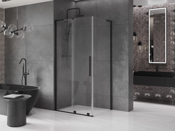 Mexen Velar L kabina prysznicowa rozsuwana 90 x 120 cm, transparent, czarna - 871-090-120-03-70