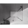 Mexen Velar L kabina prysznicowa rozsuwana 100 x 80 cm, transparent, czarna - 871-100-080-03-70