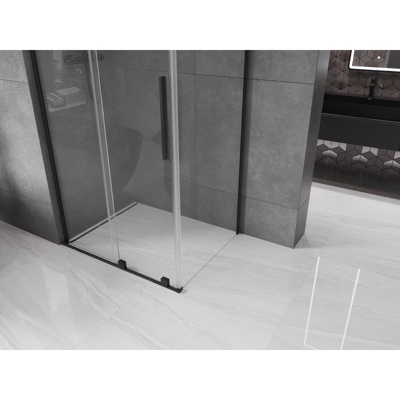 Mexen Velar L kabina prysznicowa rozsuwana 110 x 75 cm, transparent, czarna - 871-110-075-03-70