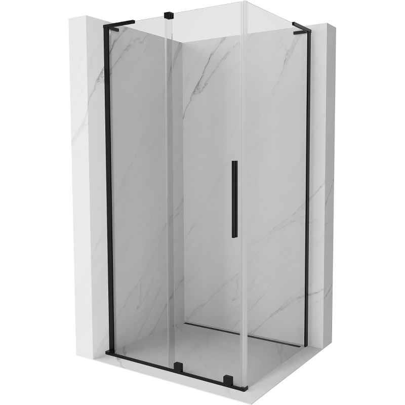 Mexen Velar L kabina prysznicowa rozsuwana 120 x 85 cm, transparent, czarna- 871-120-085-03-70
