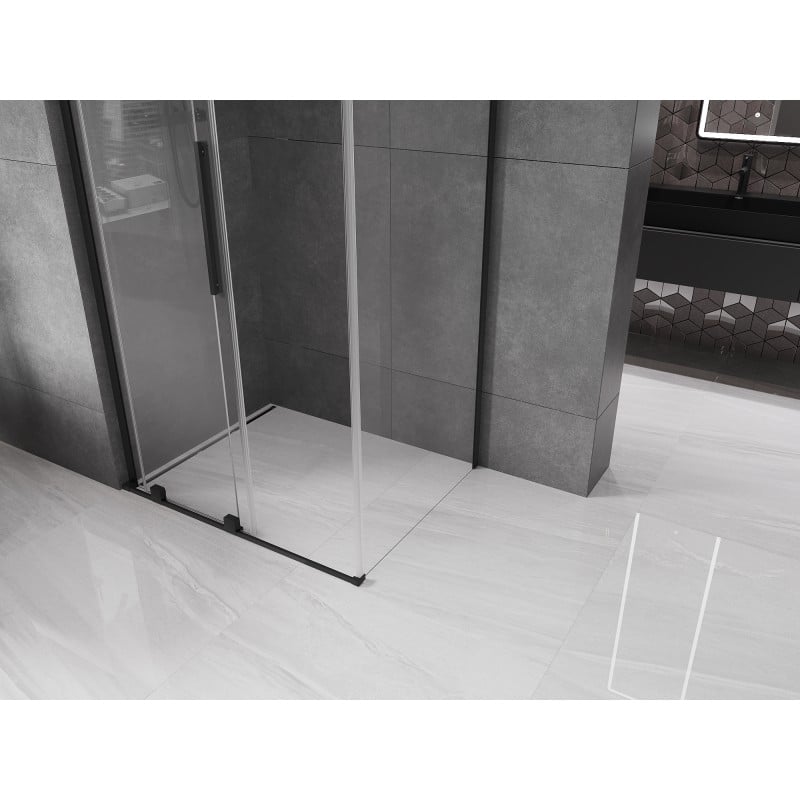 Mexen Velar L kabina prysznicowa rozsuwana 120 x 70 cm, transparent, czarna- 871-120-070-03-70