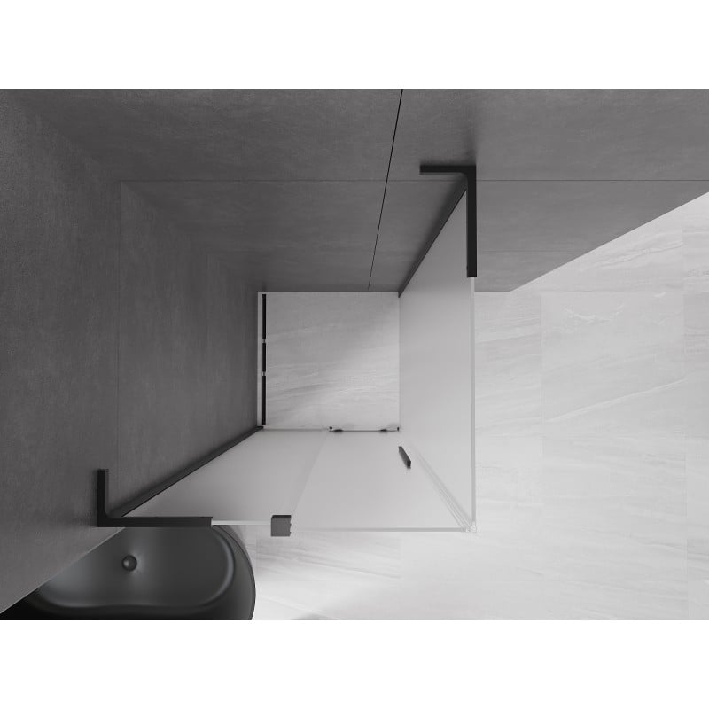 Mexen Velar L kabina prysznicowa rozsuwana 90 x 90 cm, szron, czarna - 871-090-090-33-70