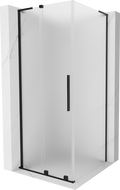 Mexen Velar L kabina prysznicowa rozsuwana 100 x 100 cm, szron, czarna - 871-100-100-33-70