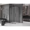 Mexen Velar L kabina prysznicowa rozsuwana 90 x 85 cm, szron, czarna - 871-090-085-33-70