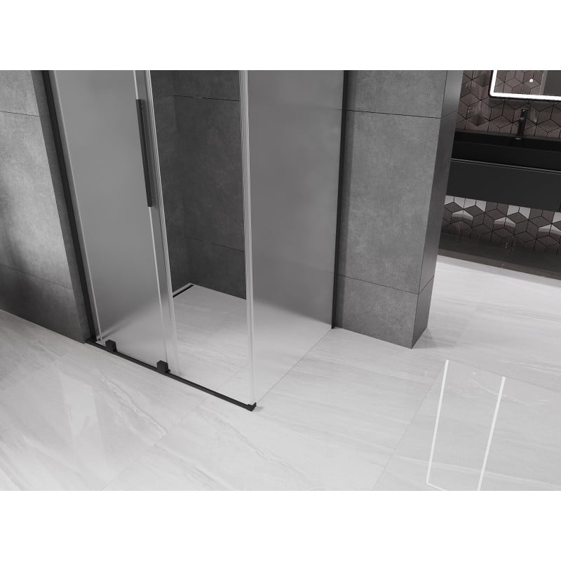 Mexen Velar L kabina prysznicowa rozsuwana 120 x 80 cm, szron, czarna - 871-120-080-33-70