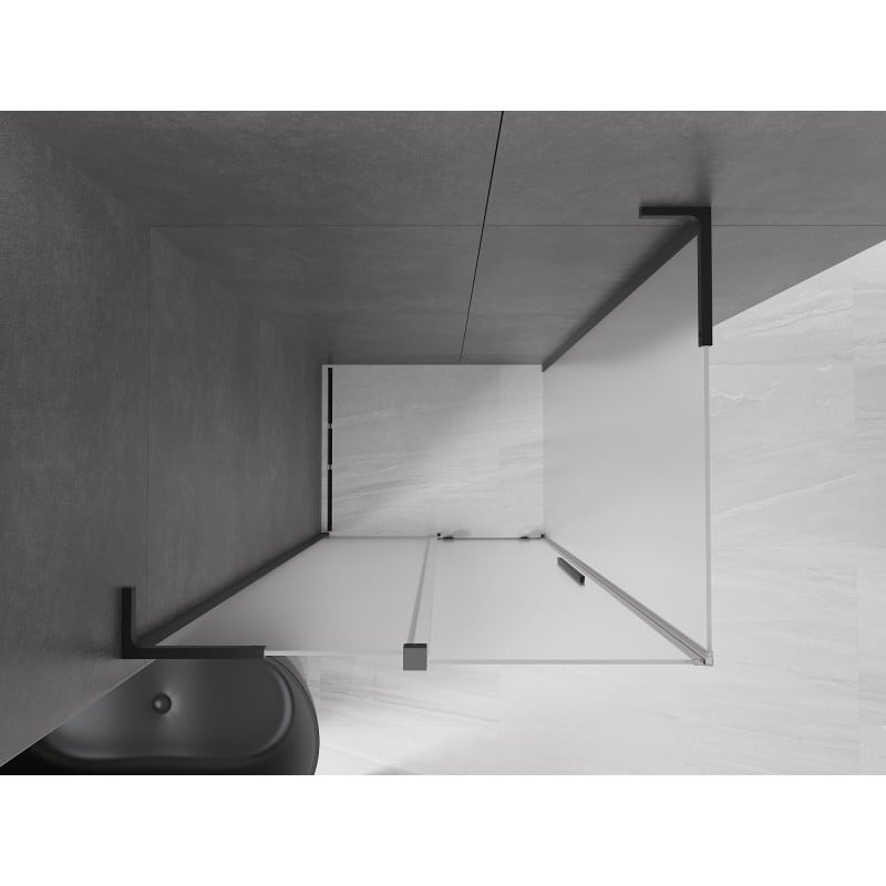 Mexen Velar L kabina prysznicowa rozsuwana 120 x 85 cm, szron, czarna - 871-120-085-33-70
