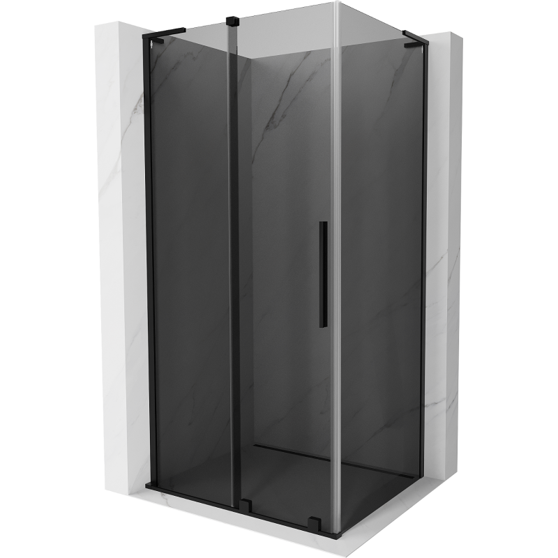 Mexen Velar L kabina prysznicowa rozsuwana 120 x 85 cm, grafit, czarna - 871-120-085-43-70