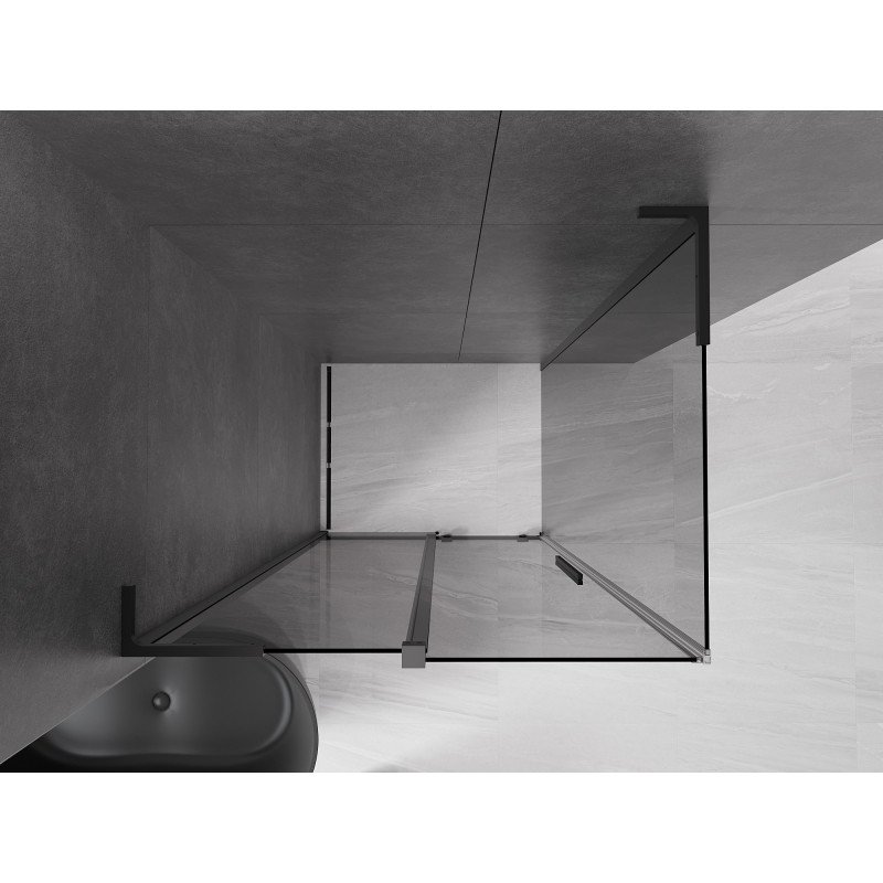 Mexen Velar L kabina prysznicowa rozsuwana 120 x 90 cm, grafit, czarna - 871-120-090-43-70
