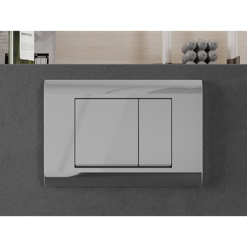 Mexen Fenix Air 01 przycisk spłukujący pneumatyczny, chrom błyszczący - 6A0101