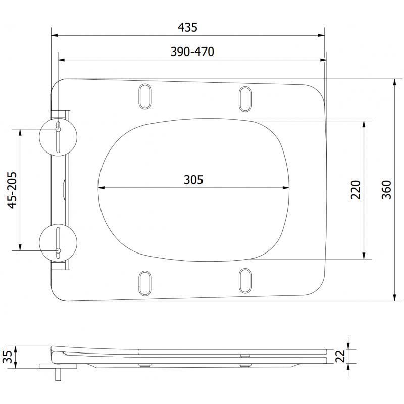 Mexen Vera deska wolnoopadająca slim, duroplast, biała połysk - 39164000