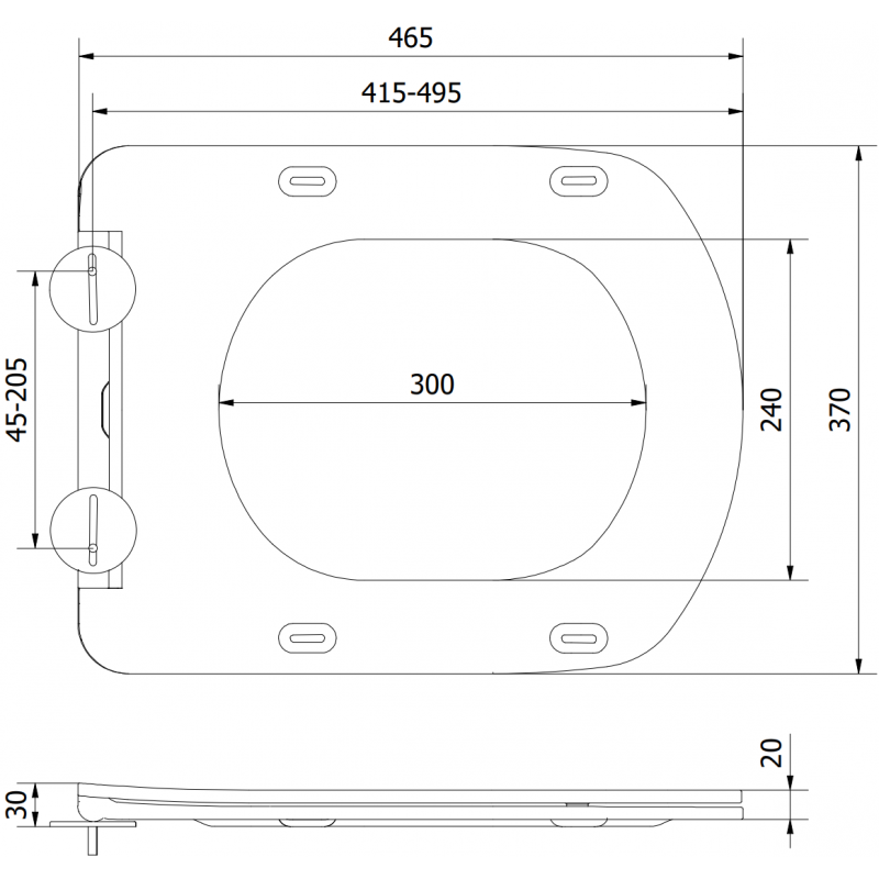 Mexen Vito deska wolnoopadająca slim, duroplast, biała połysk - 39174000