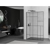 Mexen Kioto L ścianka prysznicowa Walk-in 90 x 200 cm, czarny wzór, gun metal - 800-090-103-95-78
