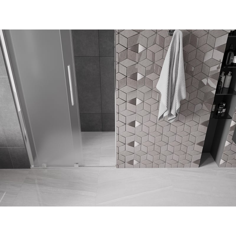 Mexen Velar drzwi prysznicowe rozsuwane 110 cm, szron, chrom - 871-110-000-31-01