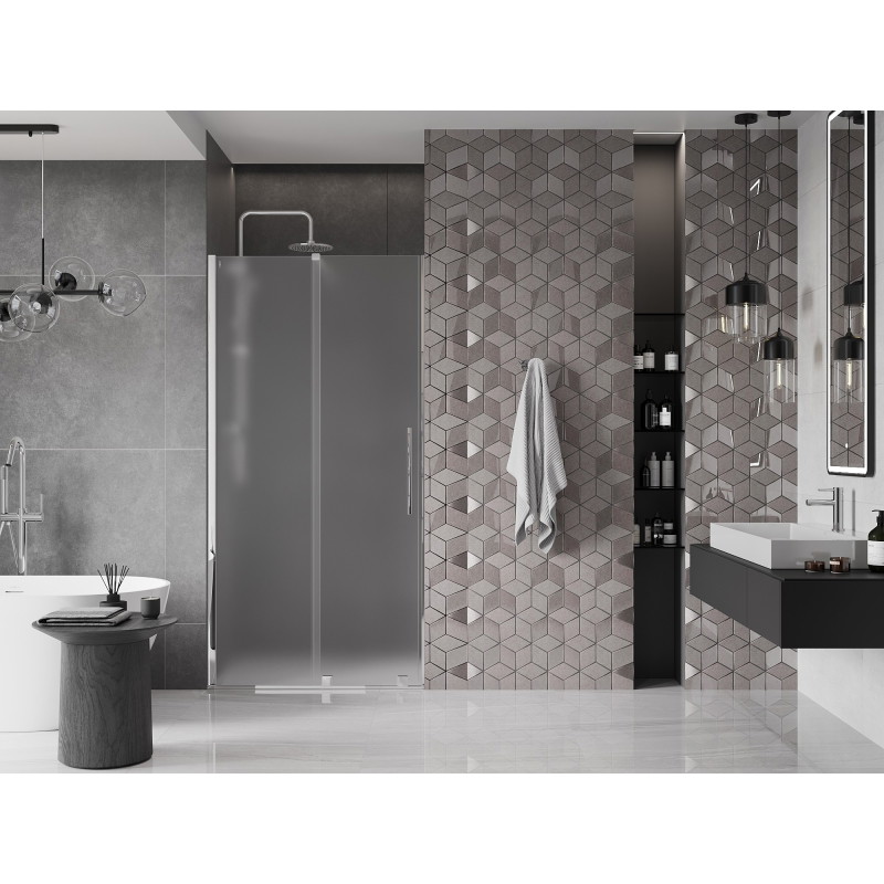 Mexen Velar drzwi prysznicowe rozsuwane 110 cm, szron, chrom - 871-110-000-31-01