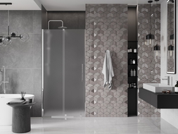 Mexen Velar drzwi prysznicowe rozsuwane 100 cm, szron, chrom - 871-100-000-31-01