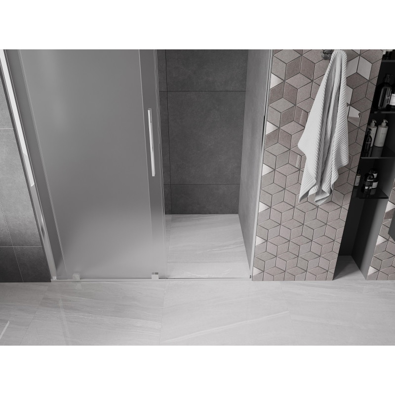 Mexen Velar drzwi prysznicowe rozsuwane 150 cm, szron, chrom - 871-150-000-31-01
