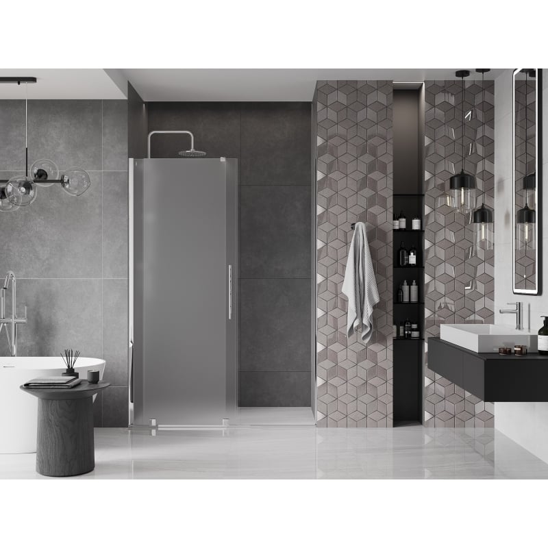Mexen Velar drzwi prysznicowe rozsuwane 160 cm, szron, chrom - 871-160-000-31-01