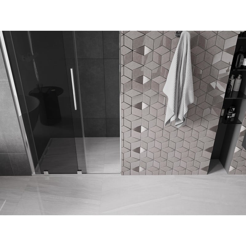Mexen Velar drzwi prysznicowe rozsuwane 100 cm, grafit, chrom - 871-100-000-41-01