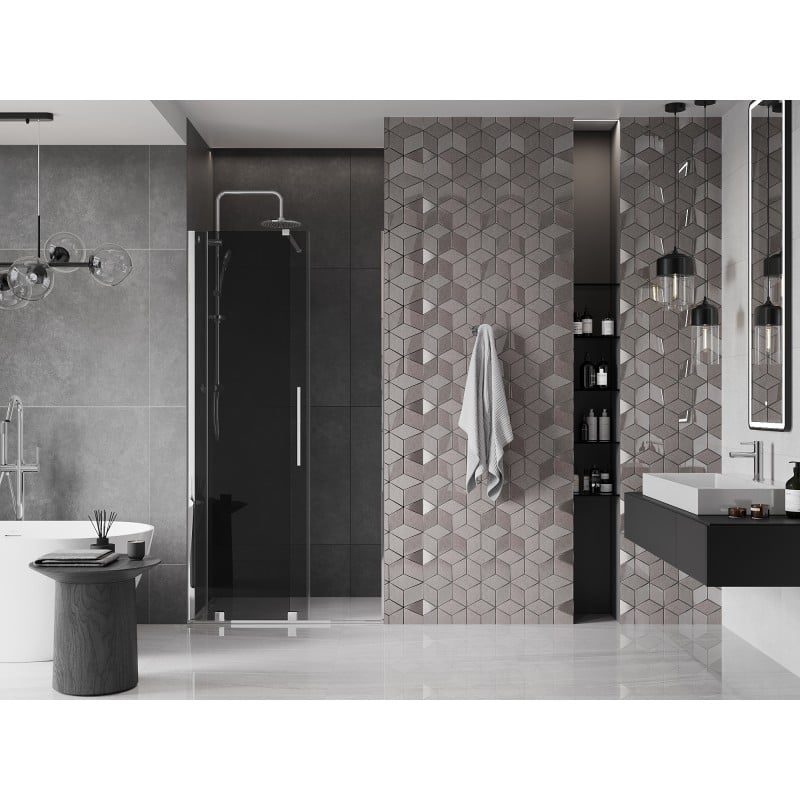 Mexen Velar drzwi prysznicowe rozsuwane 100 cm, grafit, chrom - 871-100-000-41-01