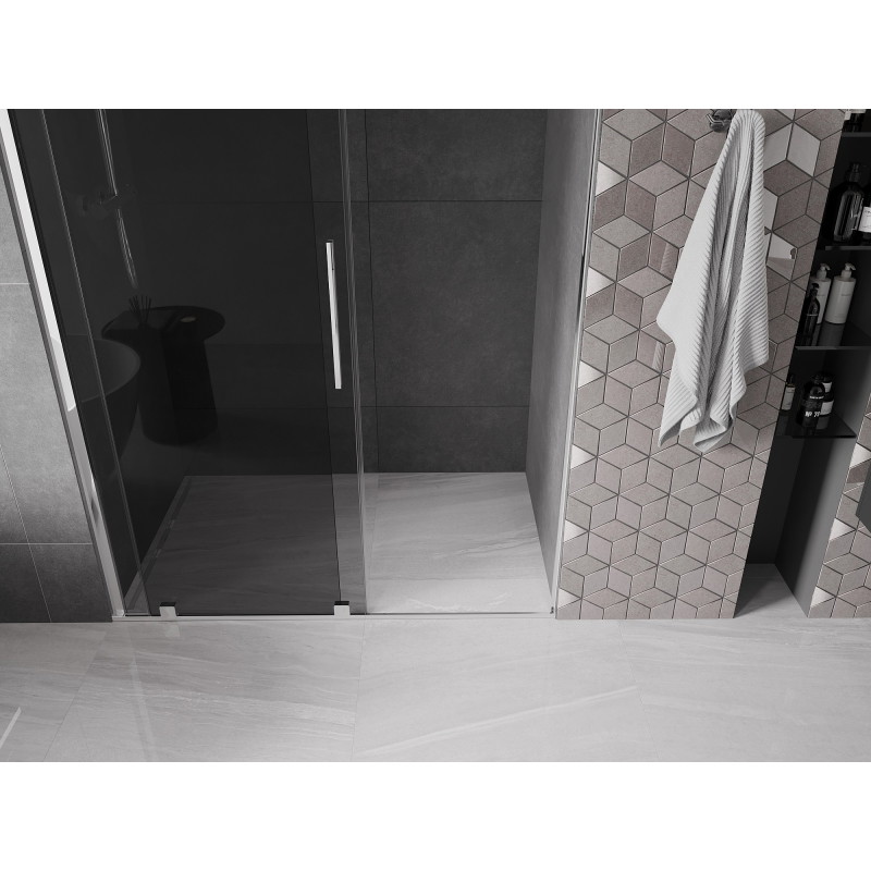 Mexen Velar drzwi prysznicowe rozsuwane 150 cm, grafit, chrom - 871-150-000-41-01
