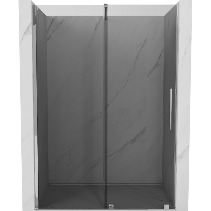 Mexen Velar drzwi prysznicowe rozsuwane 140 cm, grafit, chrom - 871-140-000-41-01