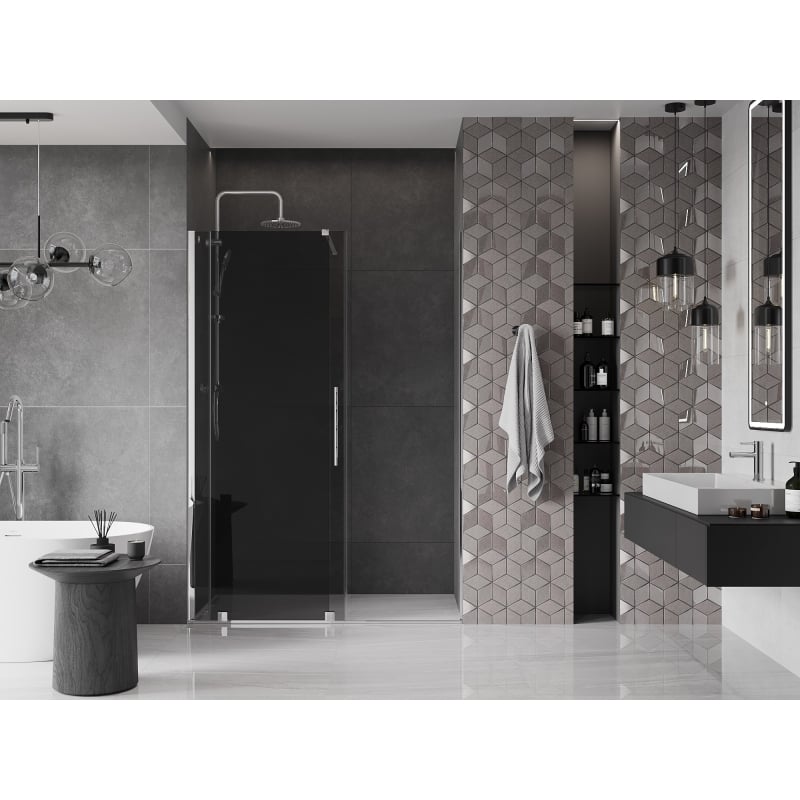 Mexen Velar drzwi prysznicowe rozsuwane 130 cm, grafit, chrom - 871-130-000-41-01