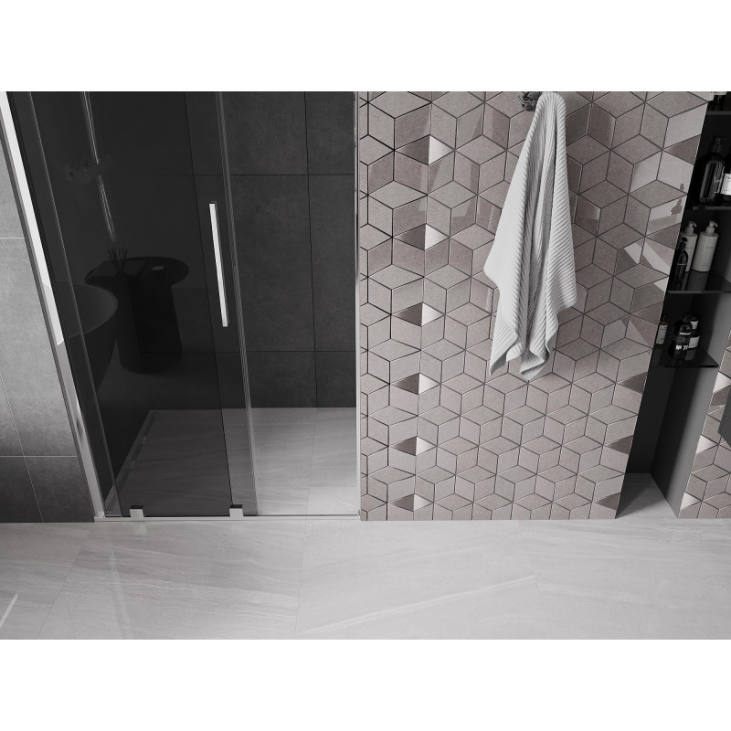 Mexen Velar drzwi prysznicowe rozsuwane 110 cm, grafit, chrom - 871-110-000-41-01