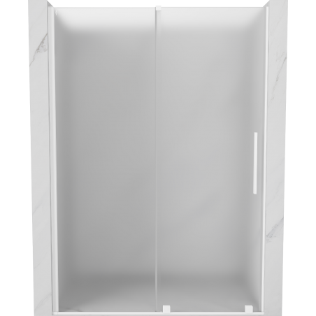 Mexen Velar drzwi prysznicowe rozsuwane 130 cm, szron, białe - 871-130-000-31-20