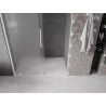 Mexen Velar drzwi prysznicowe rozsuwane 140 cm, szron, białe - 871-140-000-31-20