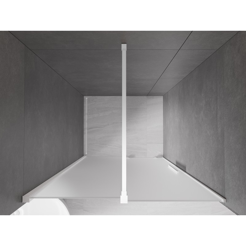 Mexen Velar drzwi prysznicowe rozsuwane 110 cm, szron, białe - 871-110-000-31-20