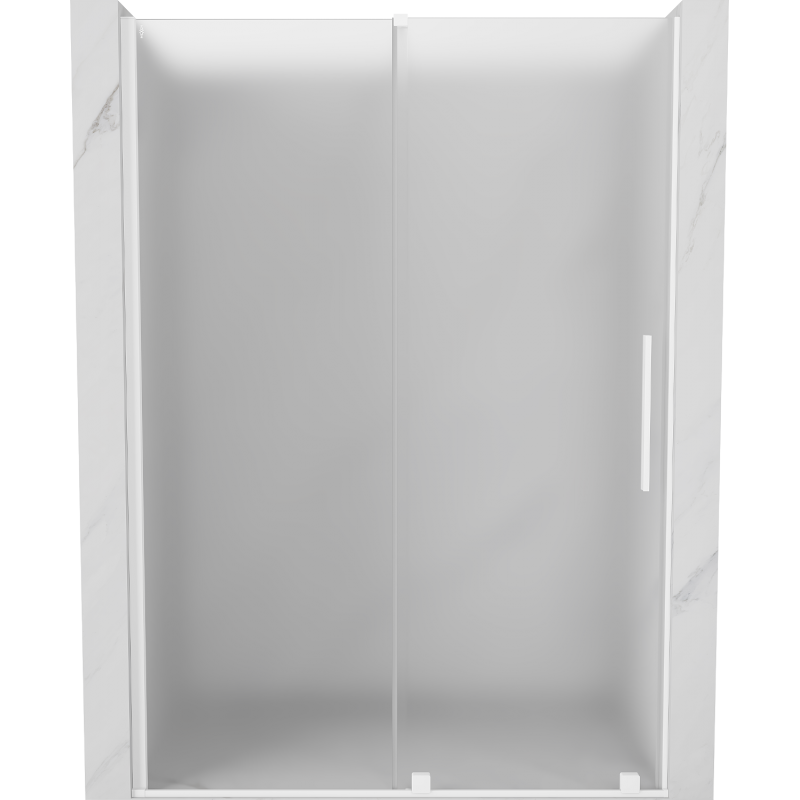 Mexen Velar drzwi prysznicowe rozsuwane 150 cm, szron, białe - 871-150-000-31-20