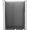 Mexen Velar drzwi prysznicowe rozsuwane 130 cm, grafit, białe - 871-130-000-41-20