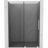 Mexen Velar drzwi prysznicowe rozsuwane 150 cm, grafit, białe - 871-150-000-41-20