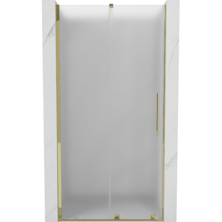 Mexen Velar drzwi prysznicowe rozsuwane 100 cm, szron, złote - 871-100-000-31-50