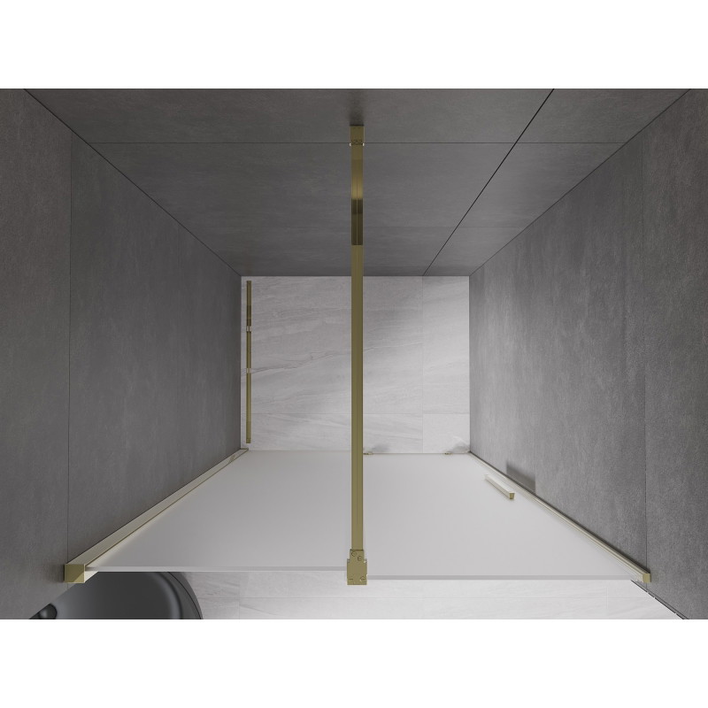 Mexen Velar drzwi prysznicowe rozsuwane 90 cm, szron, złote - 871-090-000-31-50