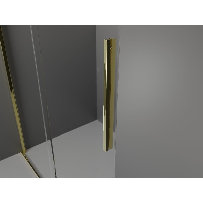 Mexen Velar drzwi prysznicowe rozsuwane 150 cm, szron, złote - 871-150-000-31-50