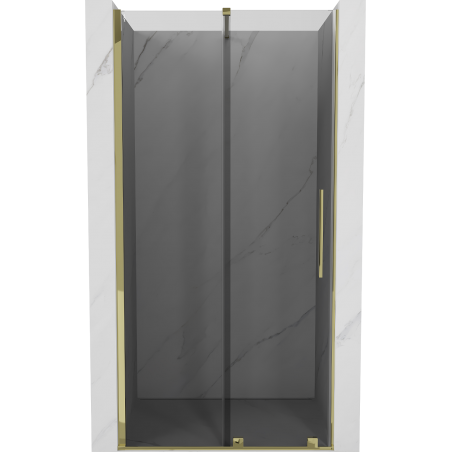 Mexen Velar drzwi prysznicowe rozsuwane 110 cm, grafit, złote - 871-110-000-41-50
