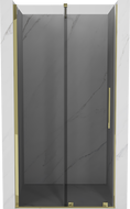 Mexen Velar drzwi prysznicowe rozsuwane 120 cm, grafit, złote - 871-120-000-41-50