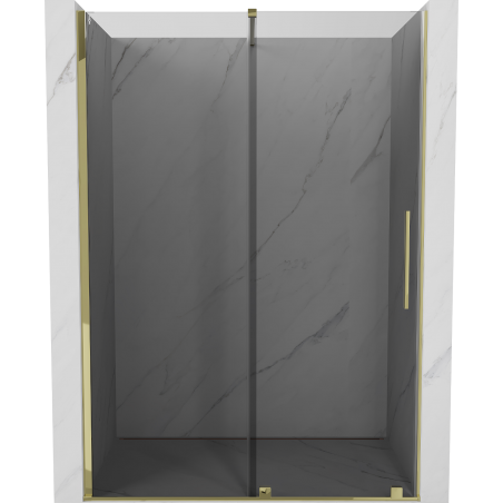 Mexen Velar drzwi prysznicowe rozsuwane 150 cm, grafit, złote - 871-150-000-41-50