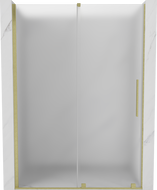 Mexen Velar drzwi prysznicowe rozsuwane 160 cm, szron, złote szczotkowane - 871-160-000-31-55