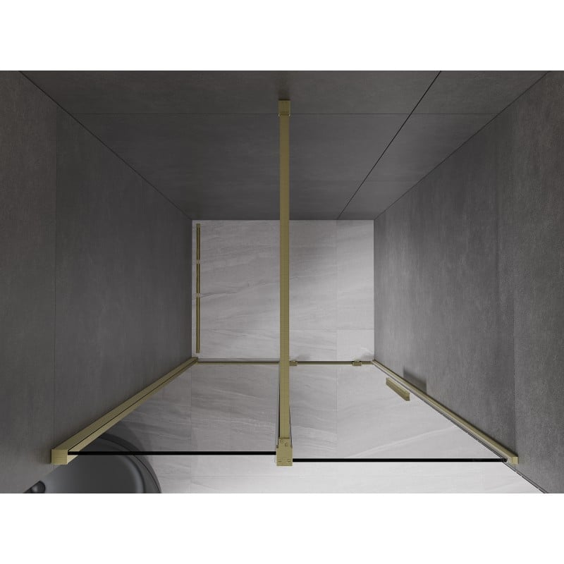 Mexen Velar drzwi prysznicowe rozsuwane 120 cm, grafit, złote szczotkowane - 871-120-000-41-55